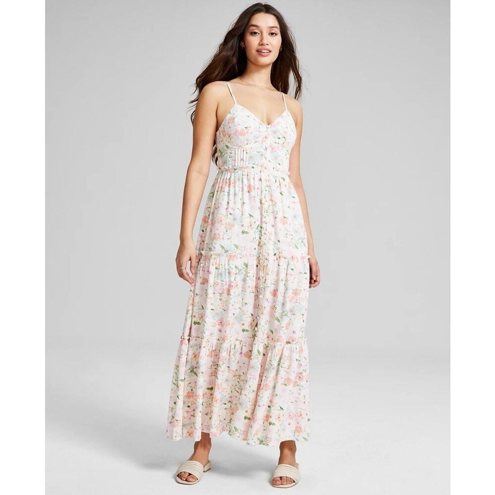 And Now This
Women's Linen-Blend Button-Front Maxi Dress